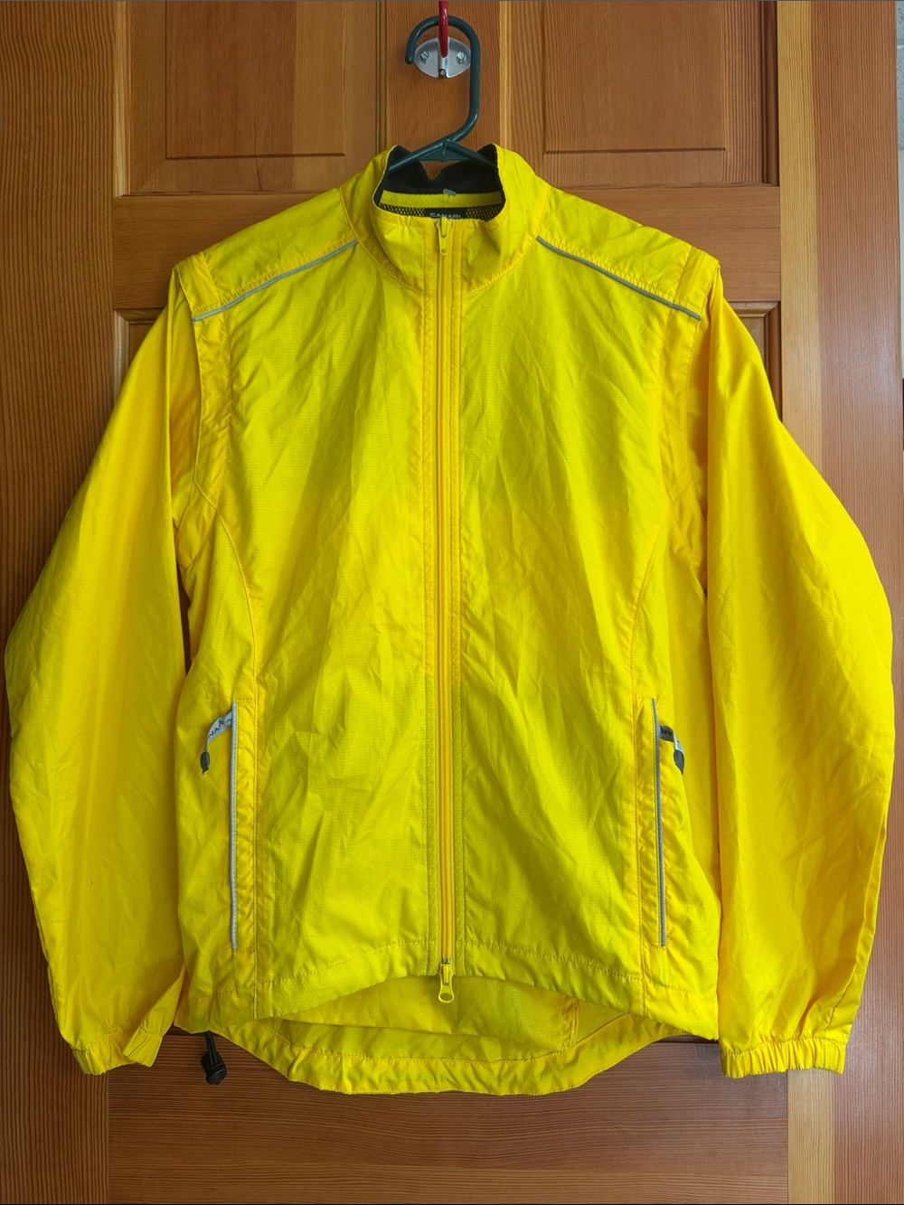 Canari BioVent Hi Vis Yellow Cycling Windbreaker Jacket Reflective Lightweight
